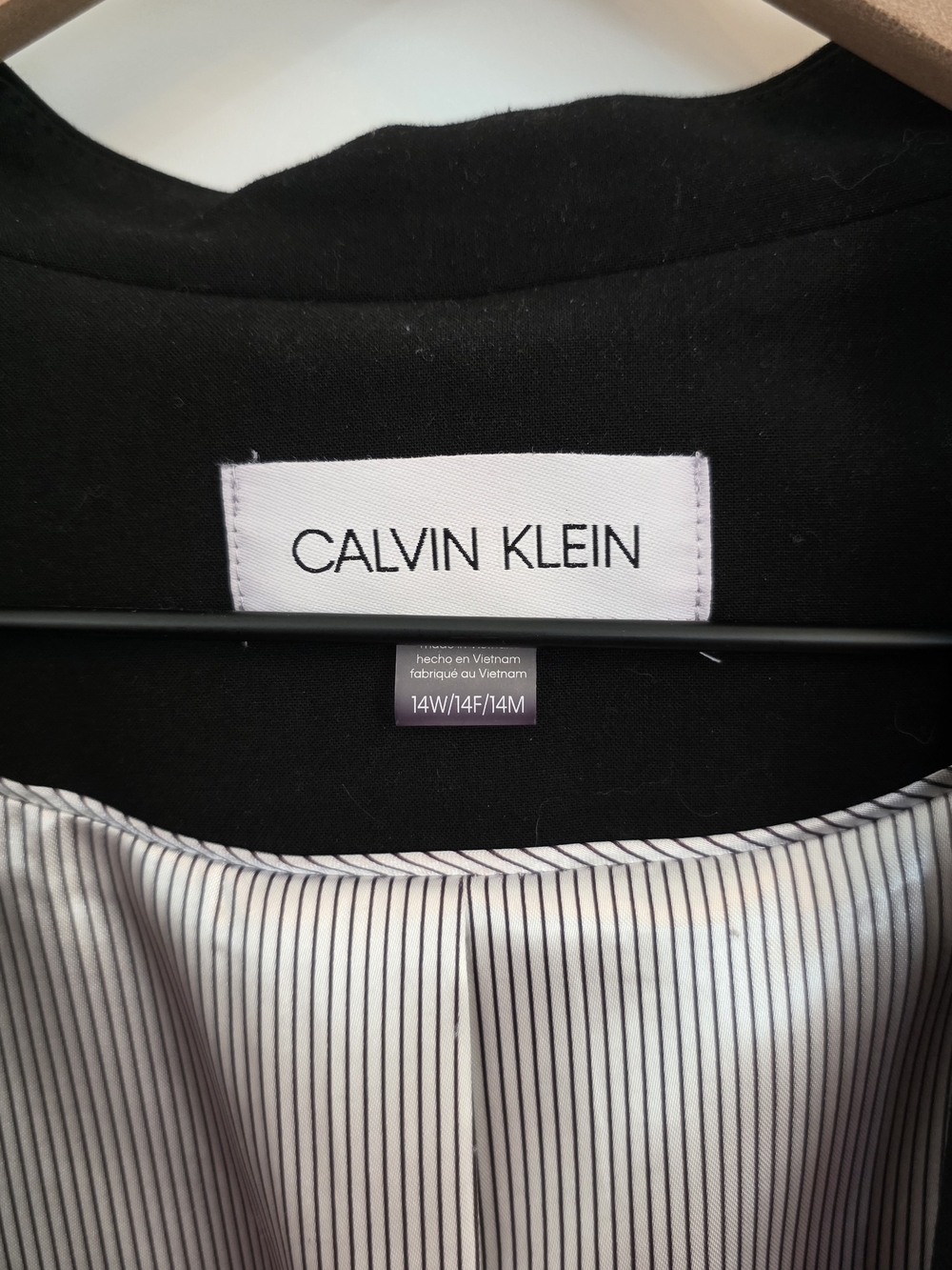 Calvin Klein Black Longline Open-Front BLAZER / JACKET - Picture 8 of 15